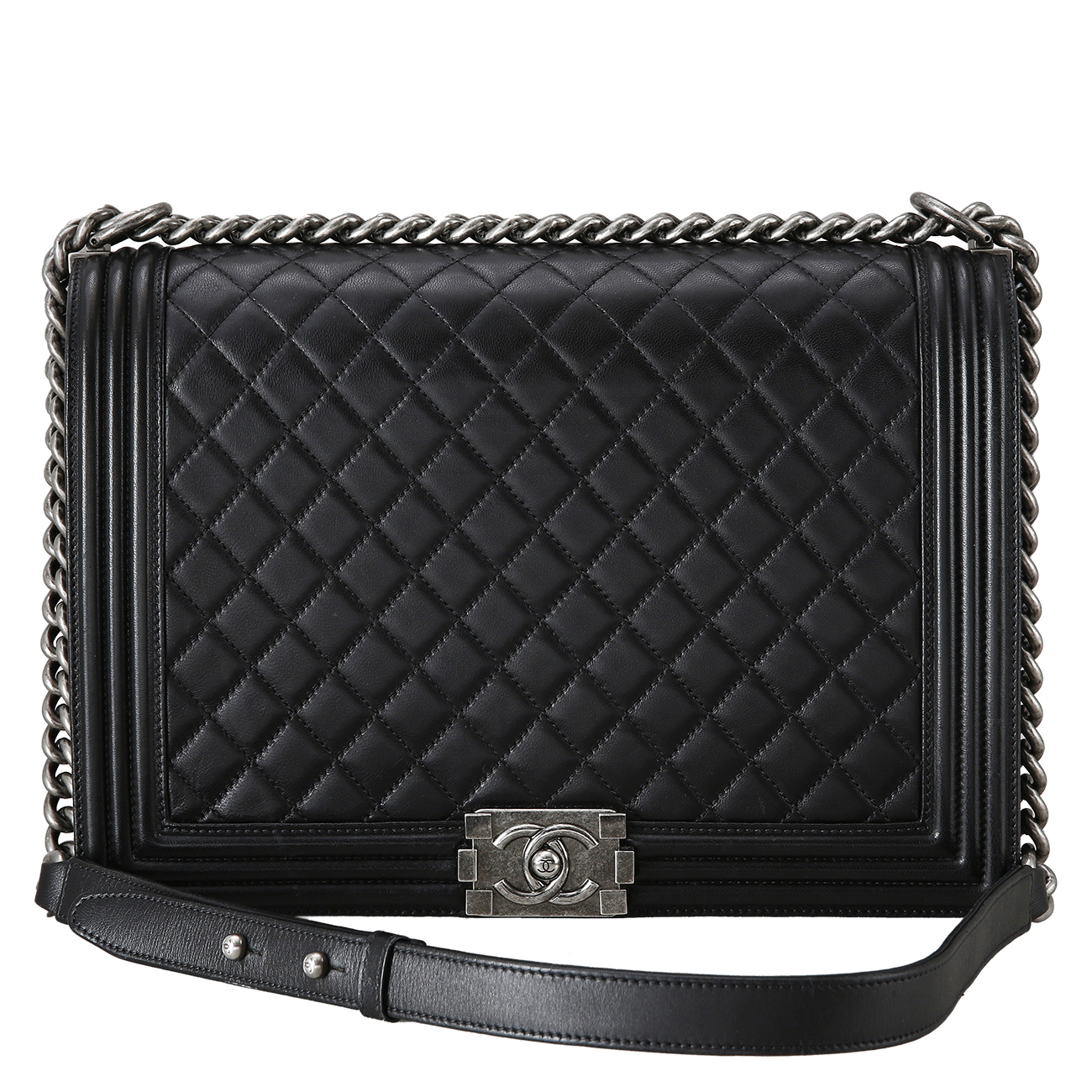CHANEL(USED)샤넬 보이샤넬 램스킨 라지