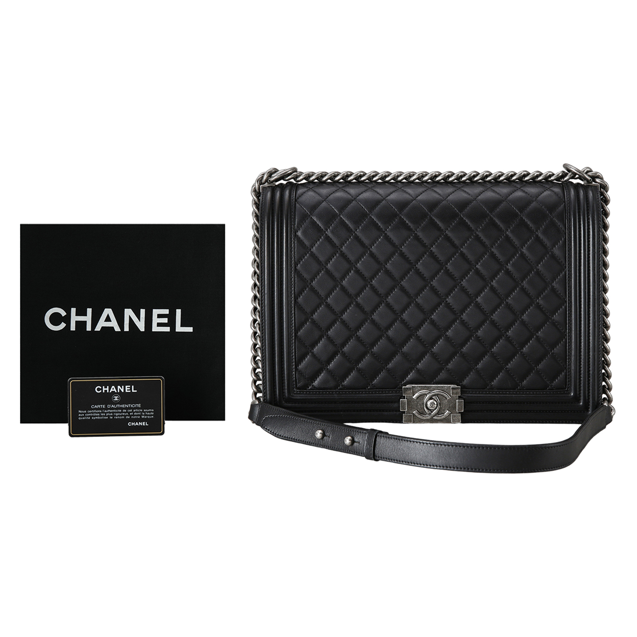 CHANEL(USED)샤넬 보이샤넬 램스킨 라지