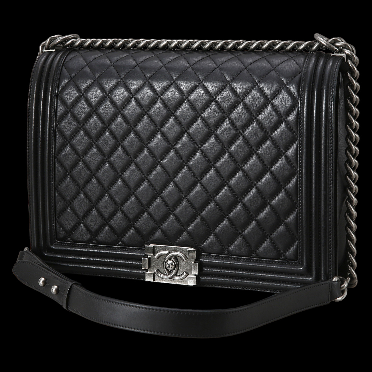 CHANEL(USED)샤넬 보이샤넬 램스킨 라지