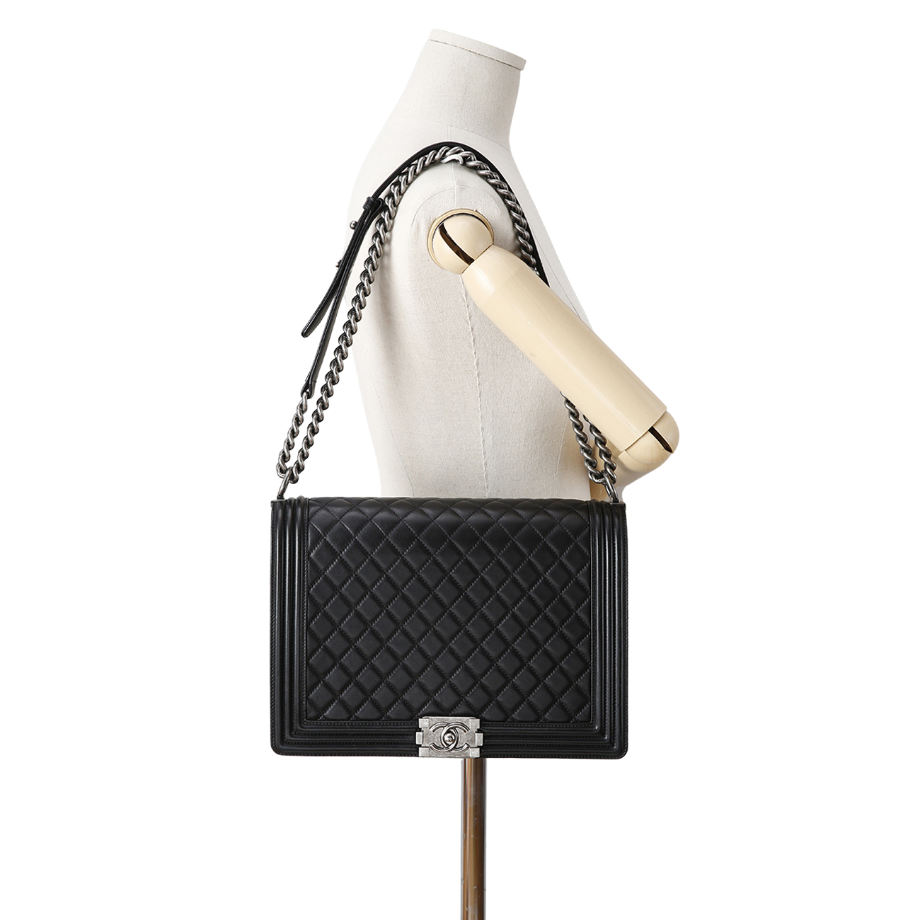 CHANEL(USED)샤넬 보이샤넬 램스킨 라지