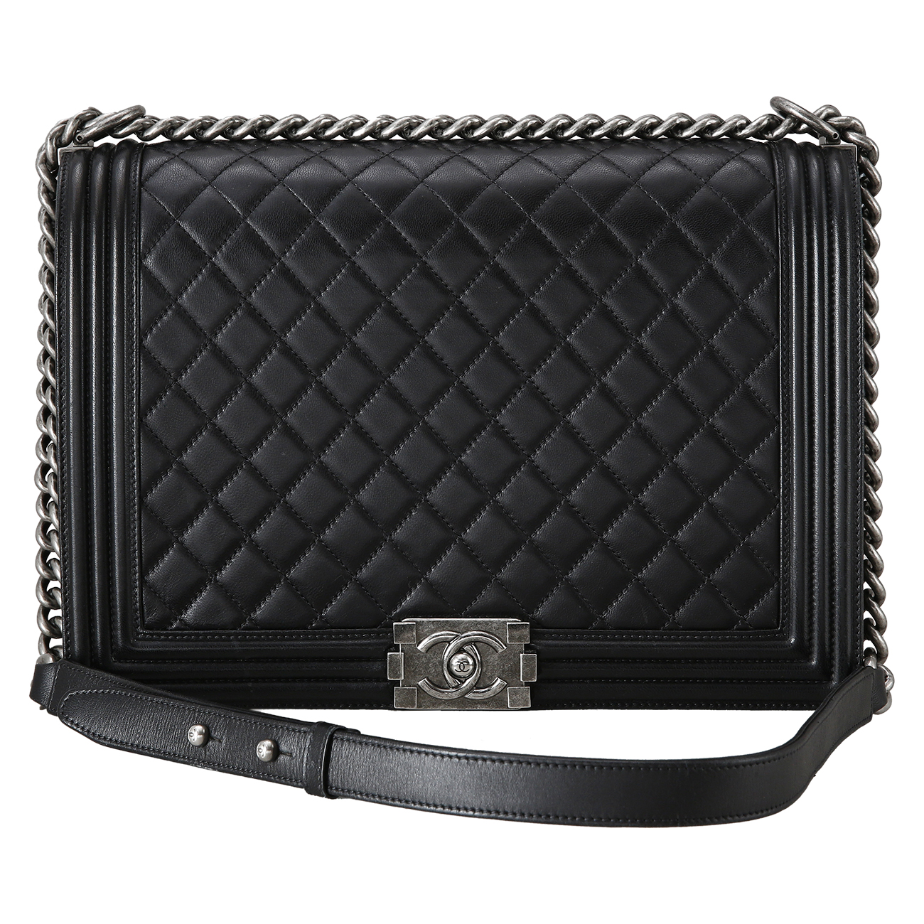 CHANEL(USED)샤넬 보이샤넬 램스킨 라지