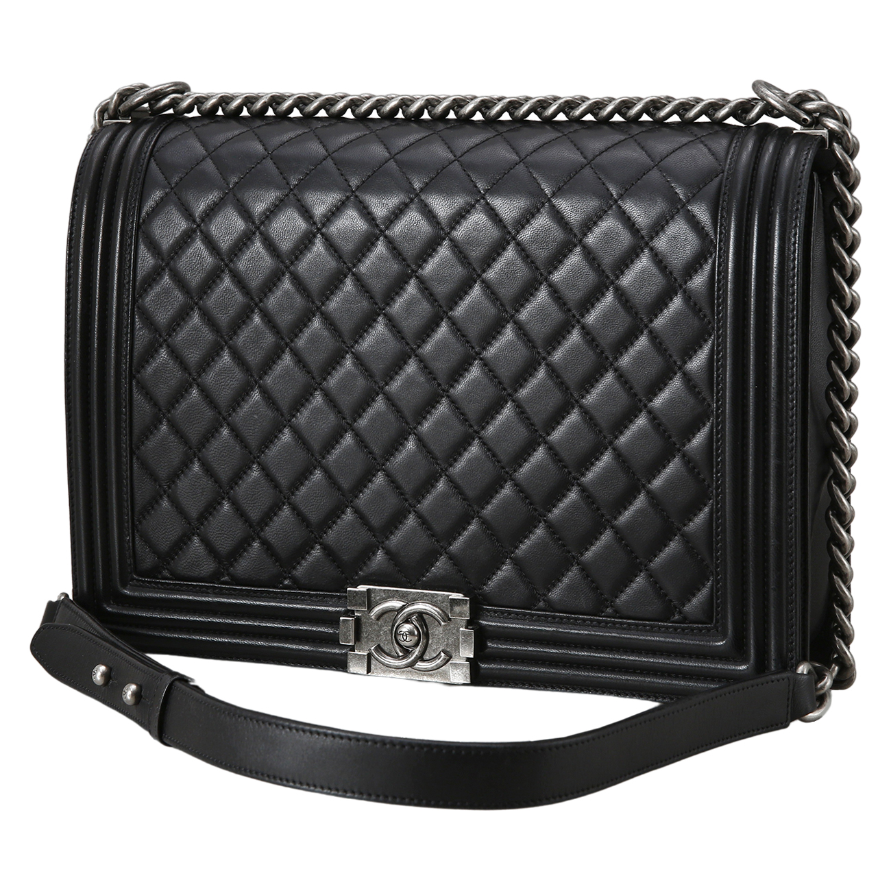 CHANEL(USED)샤넬 보이샤넬 램스킨 라지