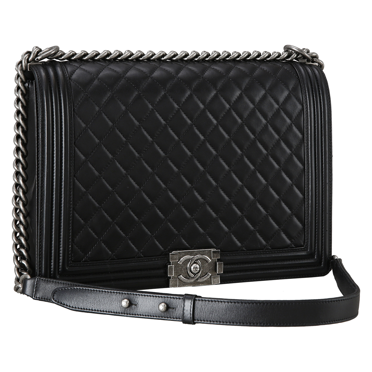 CHANEL(USED)샤넬 보이샤넬 램스킨 라지