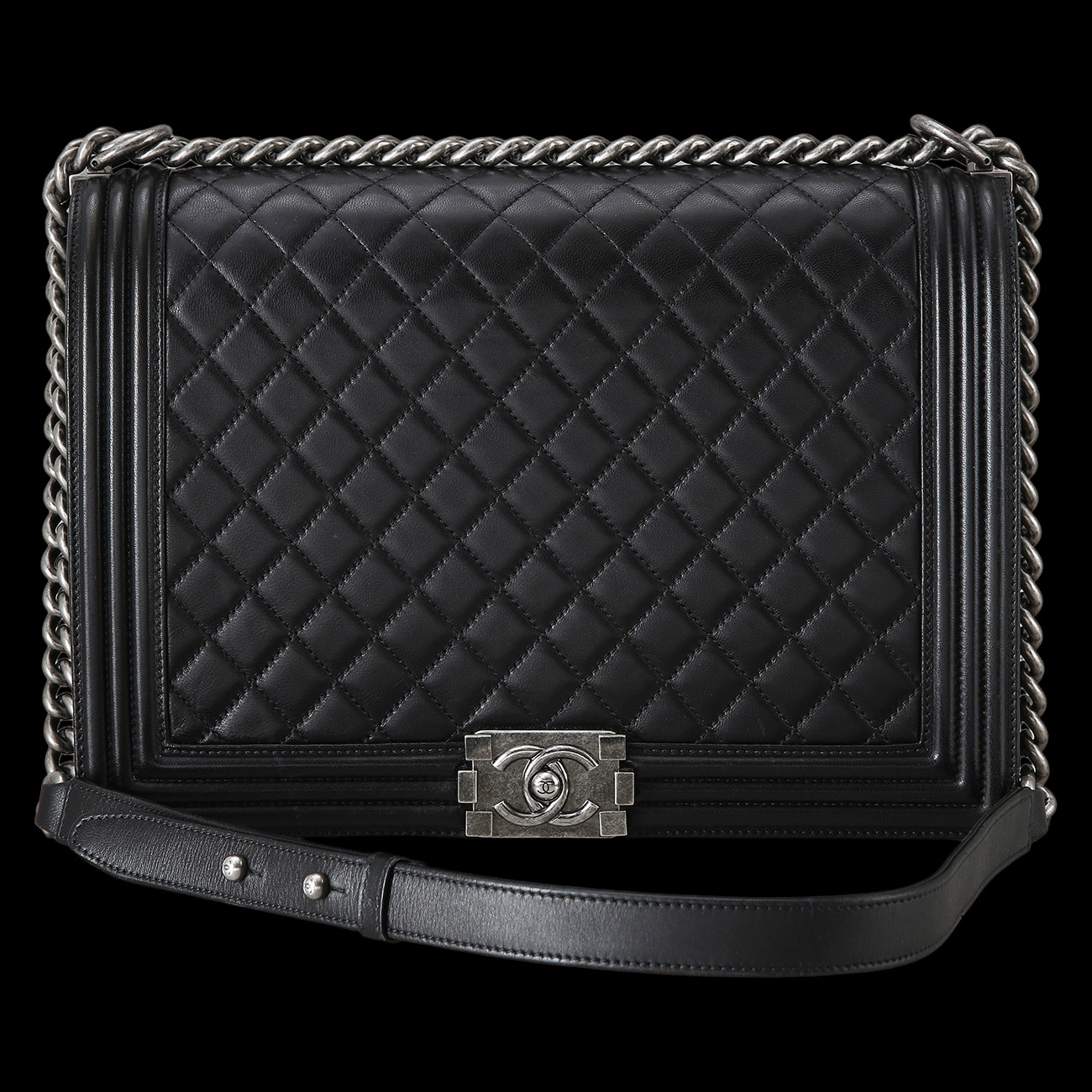 CHANEL(USED)샤넬 보이샤넬 램스킨 라지