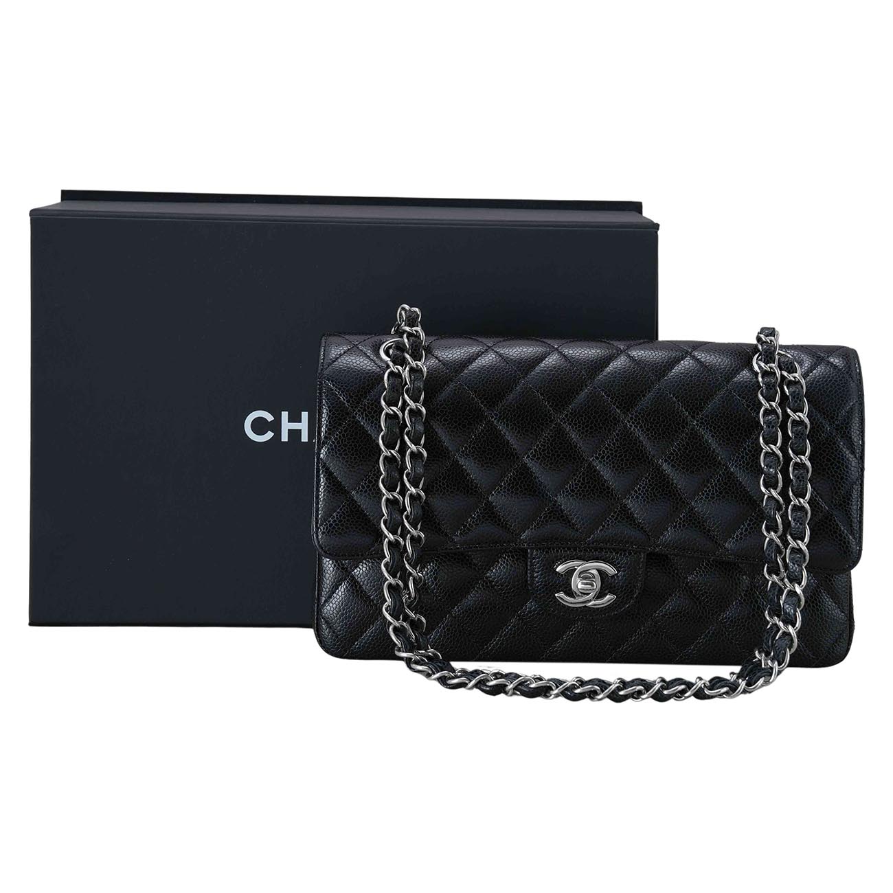 CHANEL(USED)샤넬 캐비어 클래식 미듐 플랩백