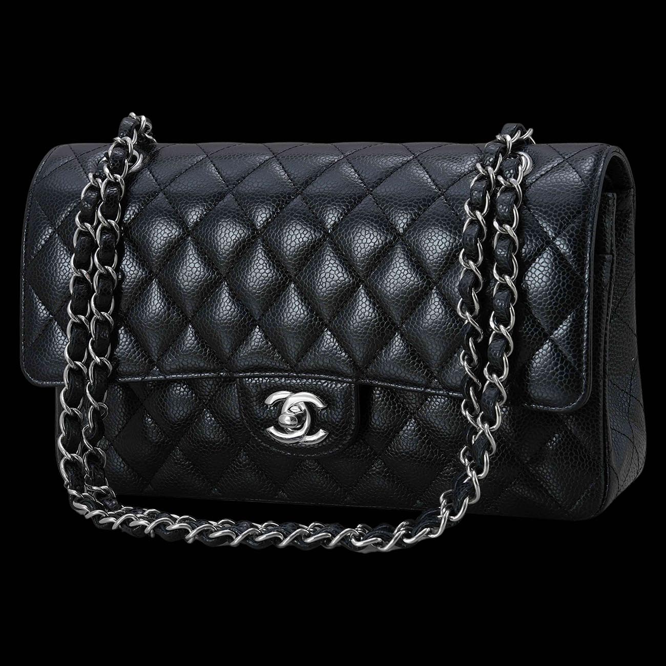 CHANEL(USED)샤넬 캐비어 클래식 미듐 플랩백
