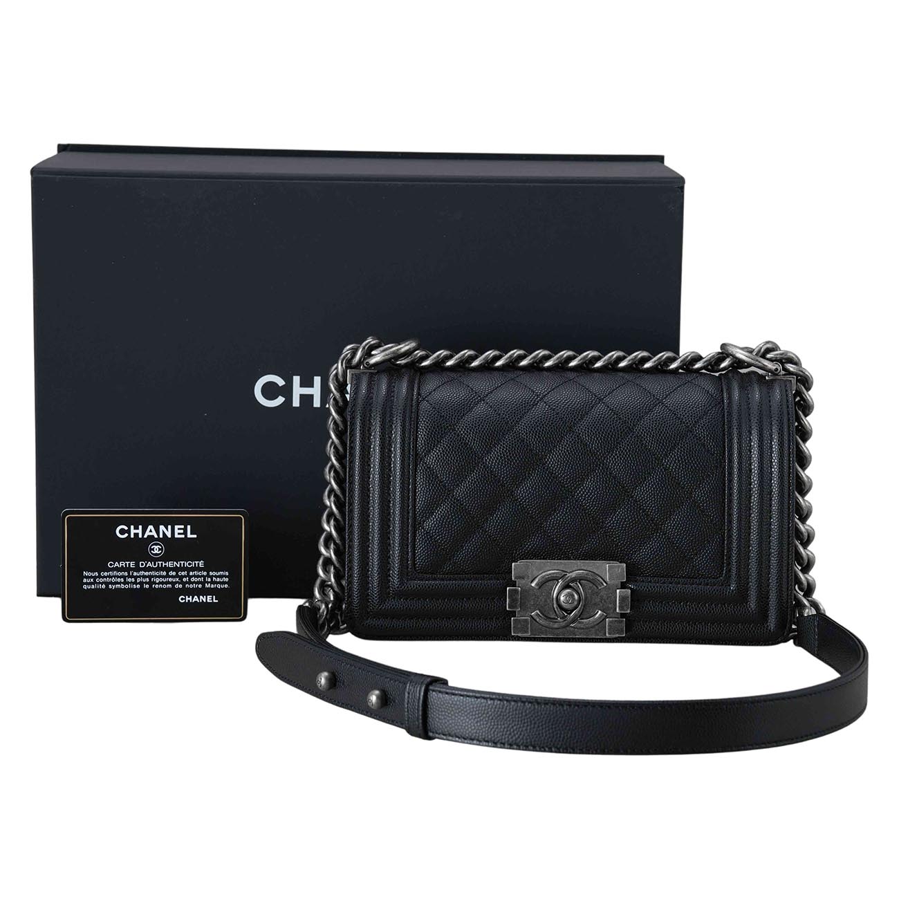 CHANEL(USED)샤넬 캐비어 보이샤넬 스몰 플랩백