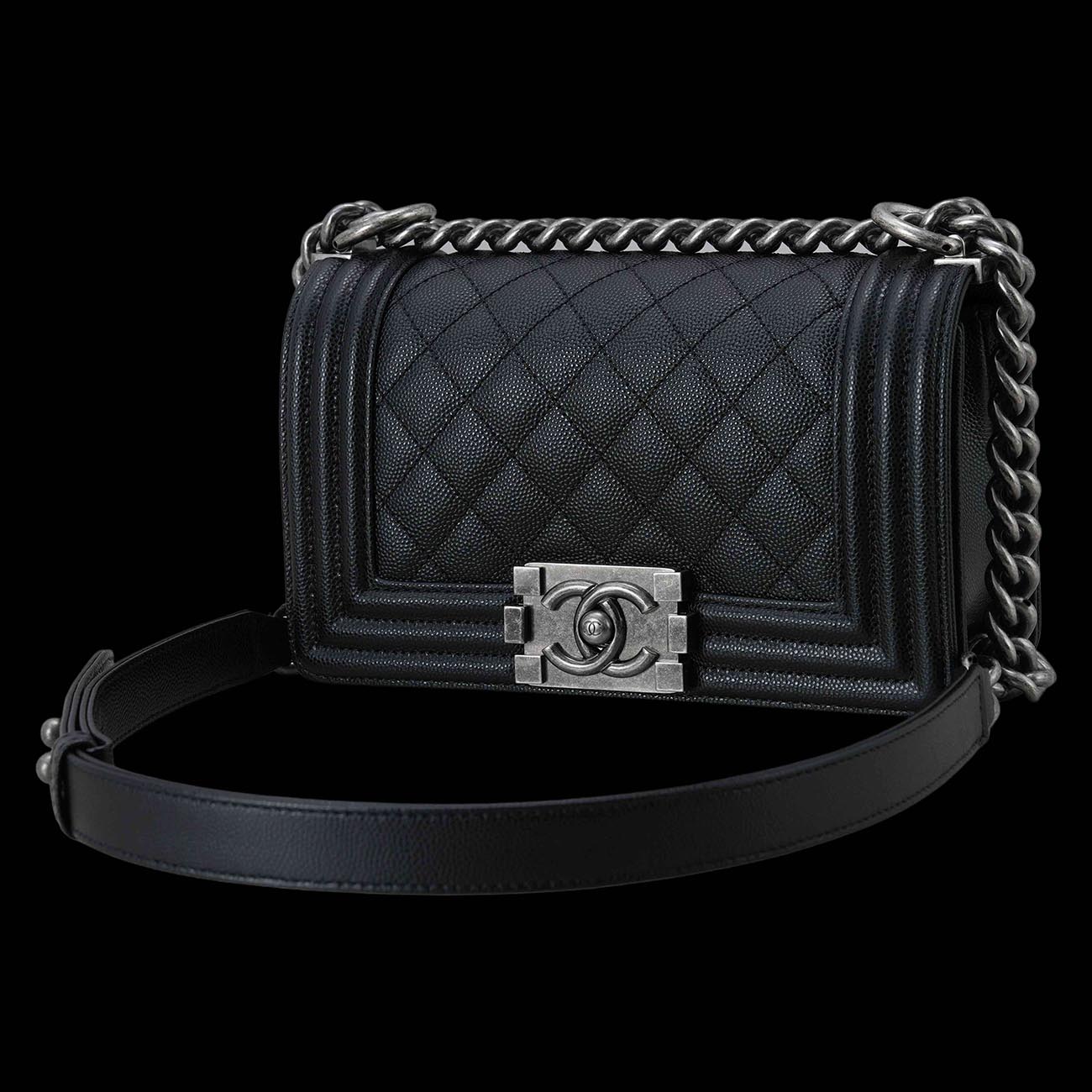 CHANEL(USED)샤넬 캐비어 보이샤넬 스몰 플랩백
