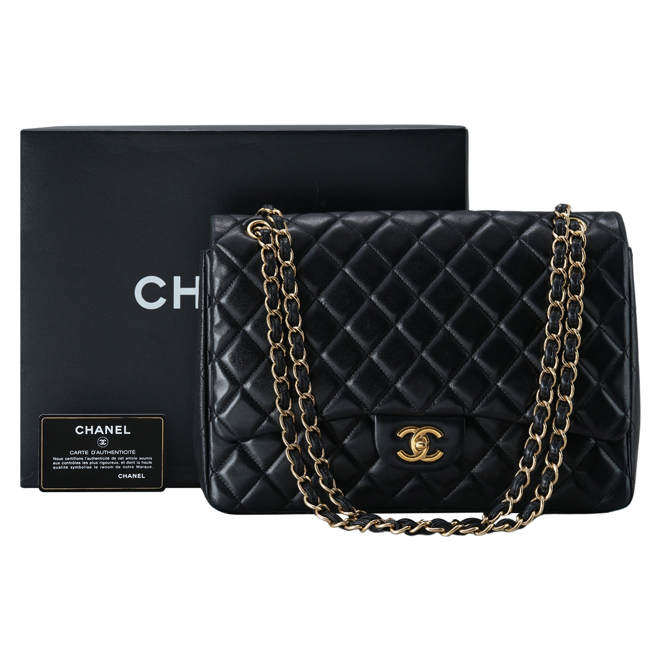 CHANEL(USED)샤넬 램스킨 클래식 맥시 플랩백
