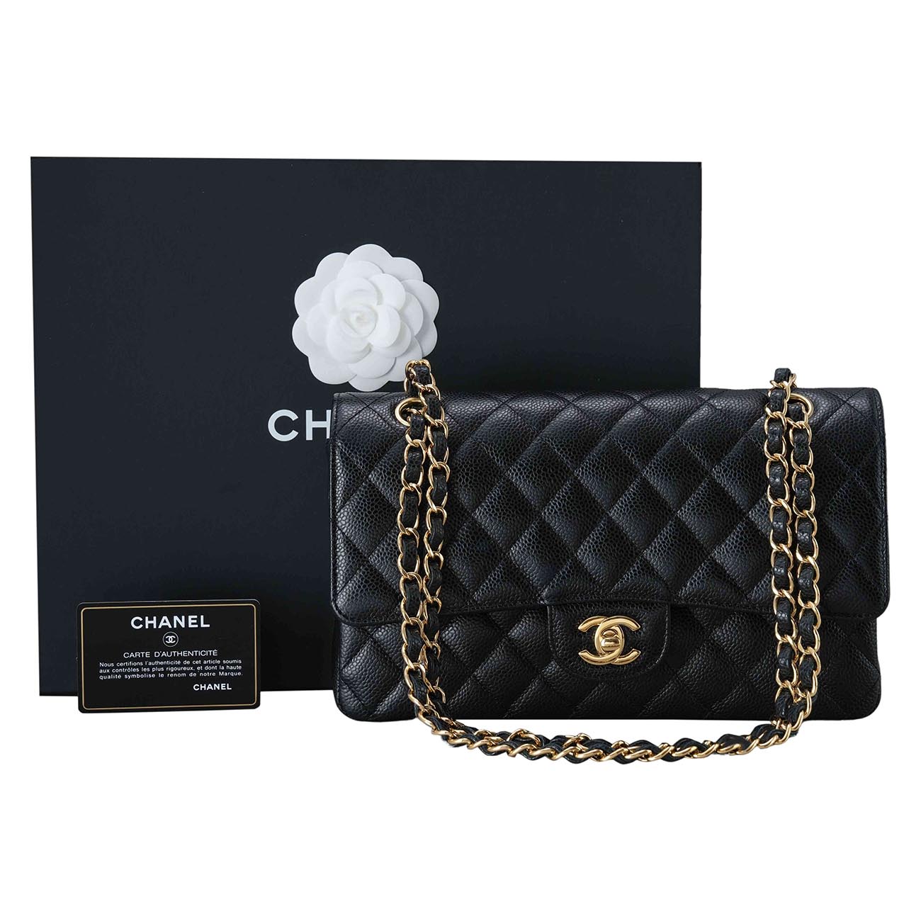 CHANEL(USED)샤넬 캐비어 클래식 미듐 플랩백