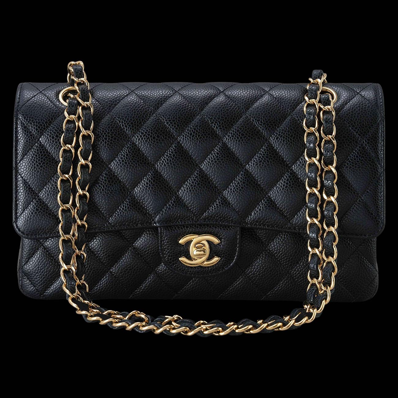 CHANEL(USED)샤넬 캐비어 클래식 미듐 플랩백