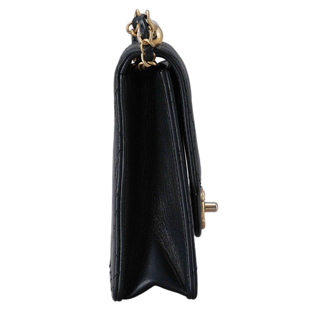 CHANEL(USED)샤넬 시즌 램스킨 진주 플랩백