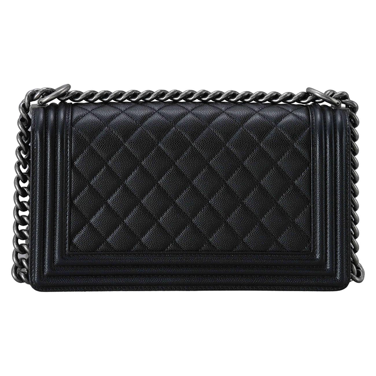 CHANEL(USED)샤넬 A67086 캐비어 보이샤넬 미듐 플랩백