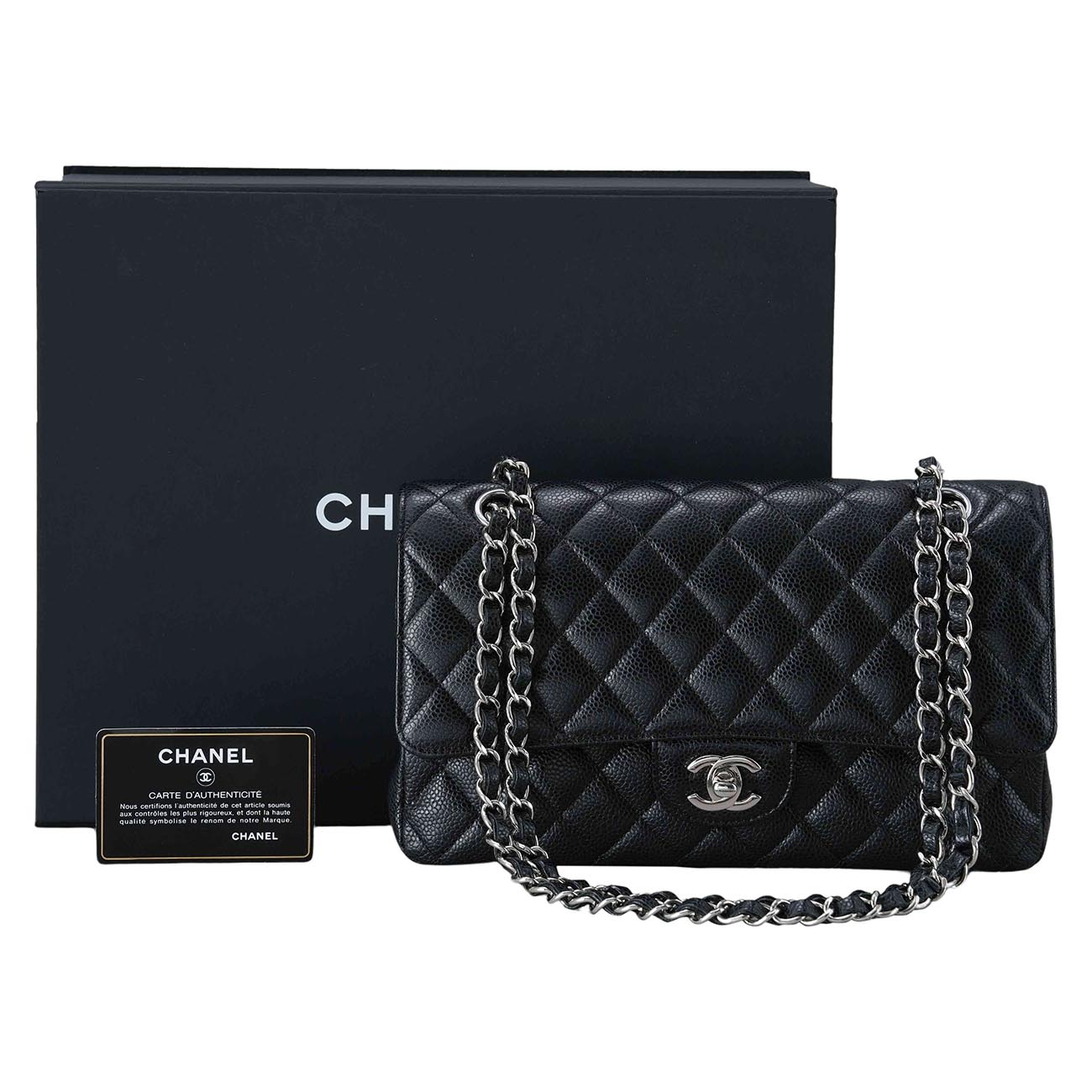 CHANEL(USED)샤넬 캐비어 클래식 미듐 플랩백