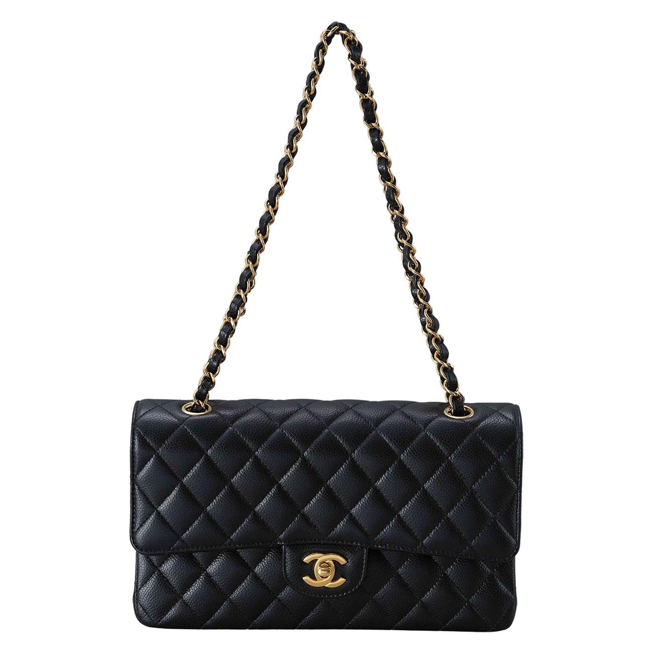 CHANEL(USED)샤넬 A01112 캐비어 클래식 미듐 플랩백