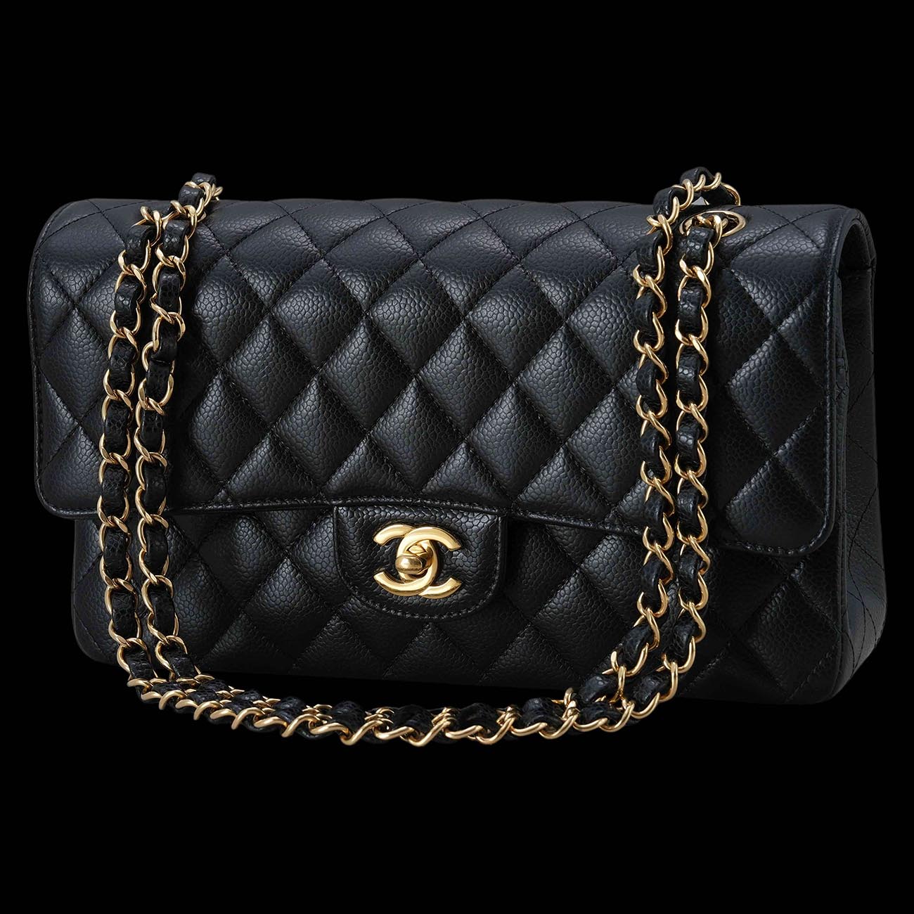 CHANEL(USED)샤넬 A01112 캐비어 클래식 미듐 플랩백