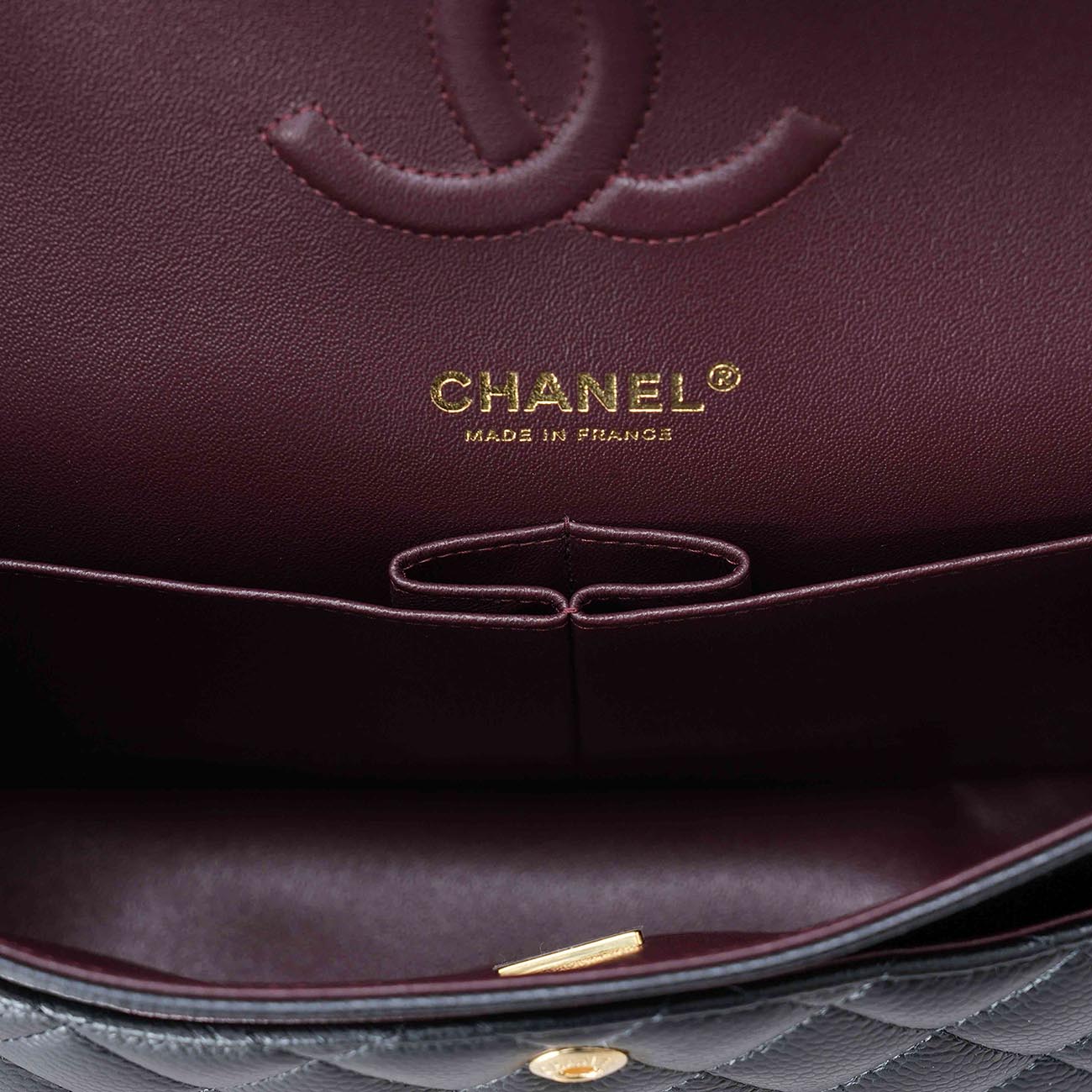 CHANEL(USED)샤넬 A01112 캐비어 클래식 미듐 플랩백