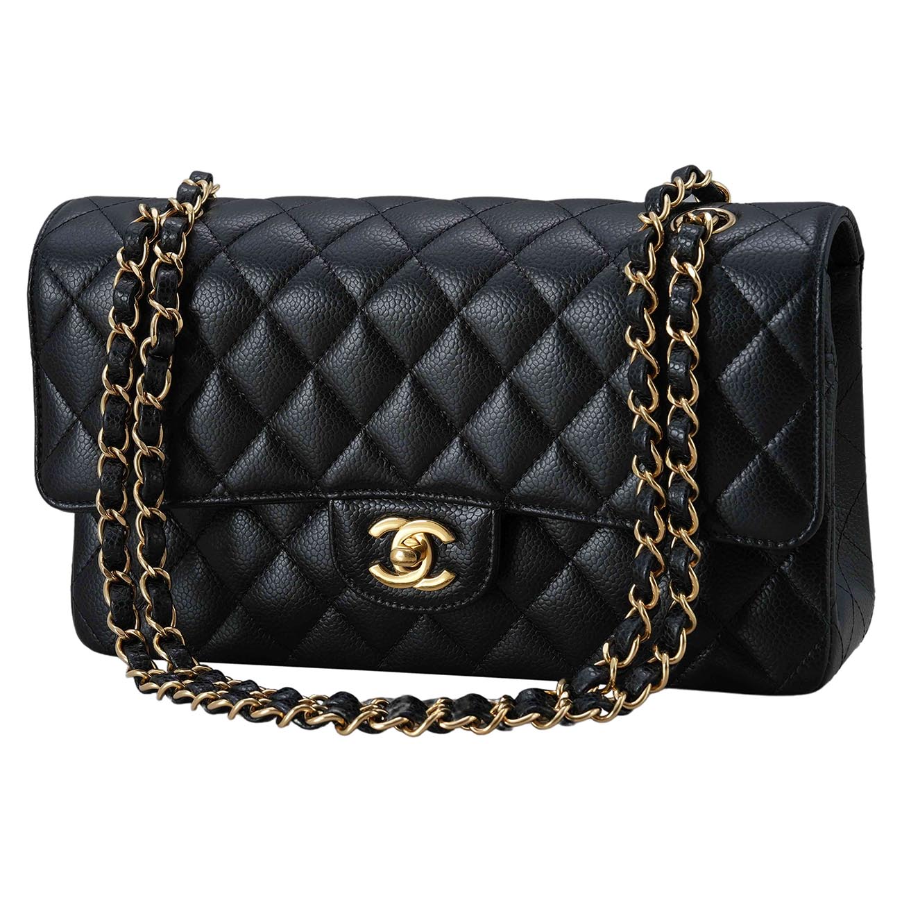 CHANEL(USED)샤넬 A01112 캐비어 클래식 미듐 플랩백