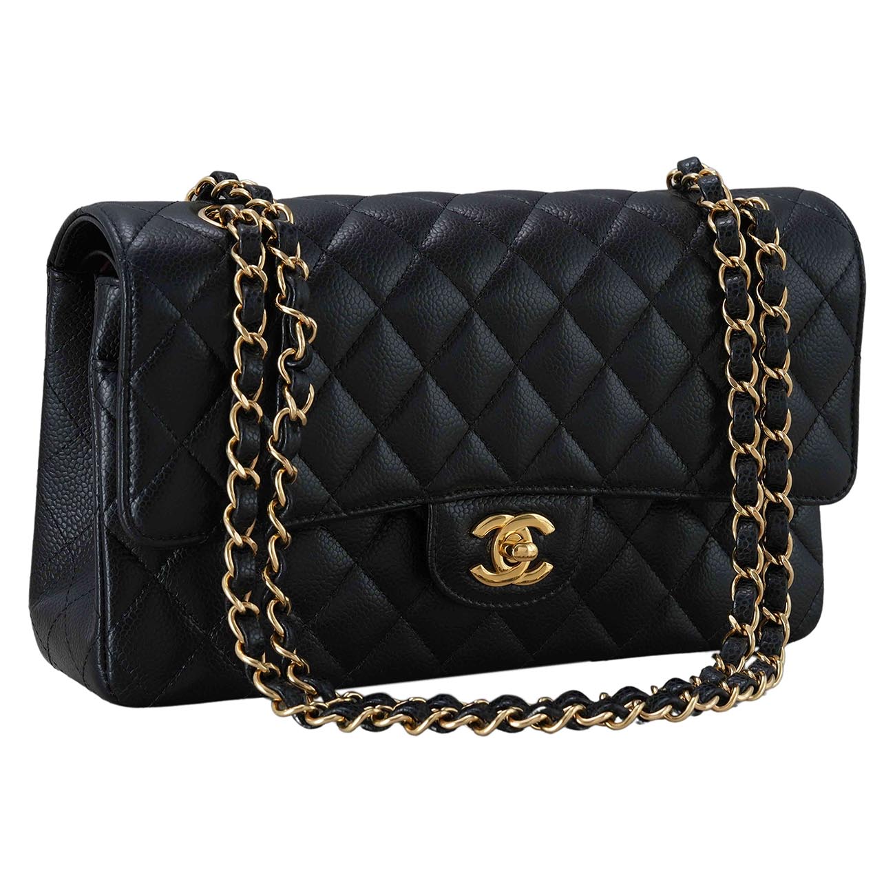 CHANEL(USED)샤넬 A01112 캐비어 클래식 미듐 플랩백