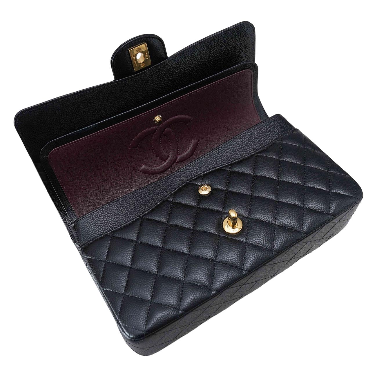 CHANEL(USED)샤넬 A01112 캐비어 클래식 미듐 플랩백