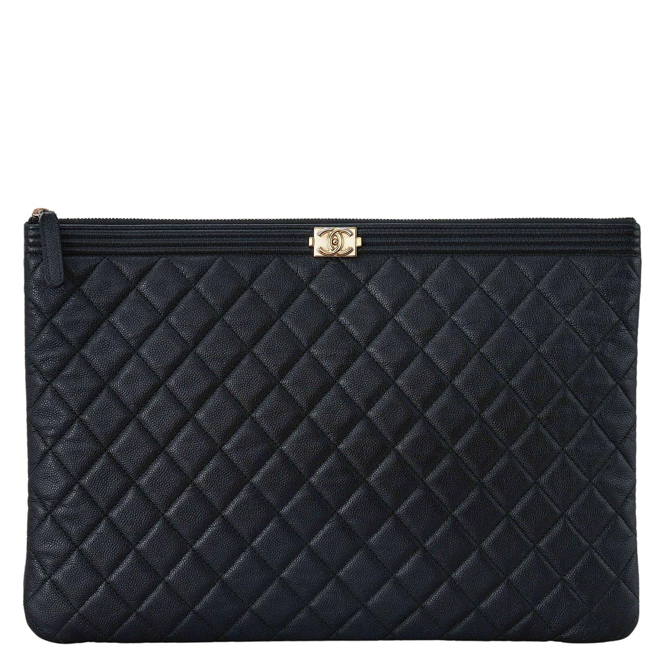 CHANEL(USED)샤넬 보이샤넬 캐비어 클러치 라지