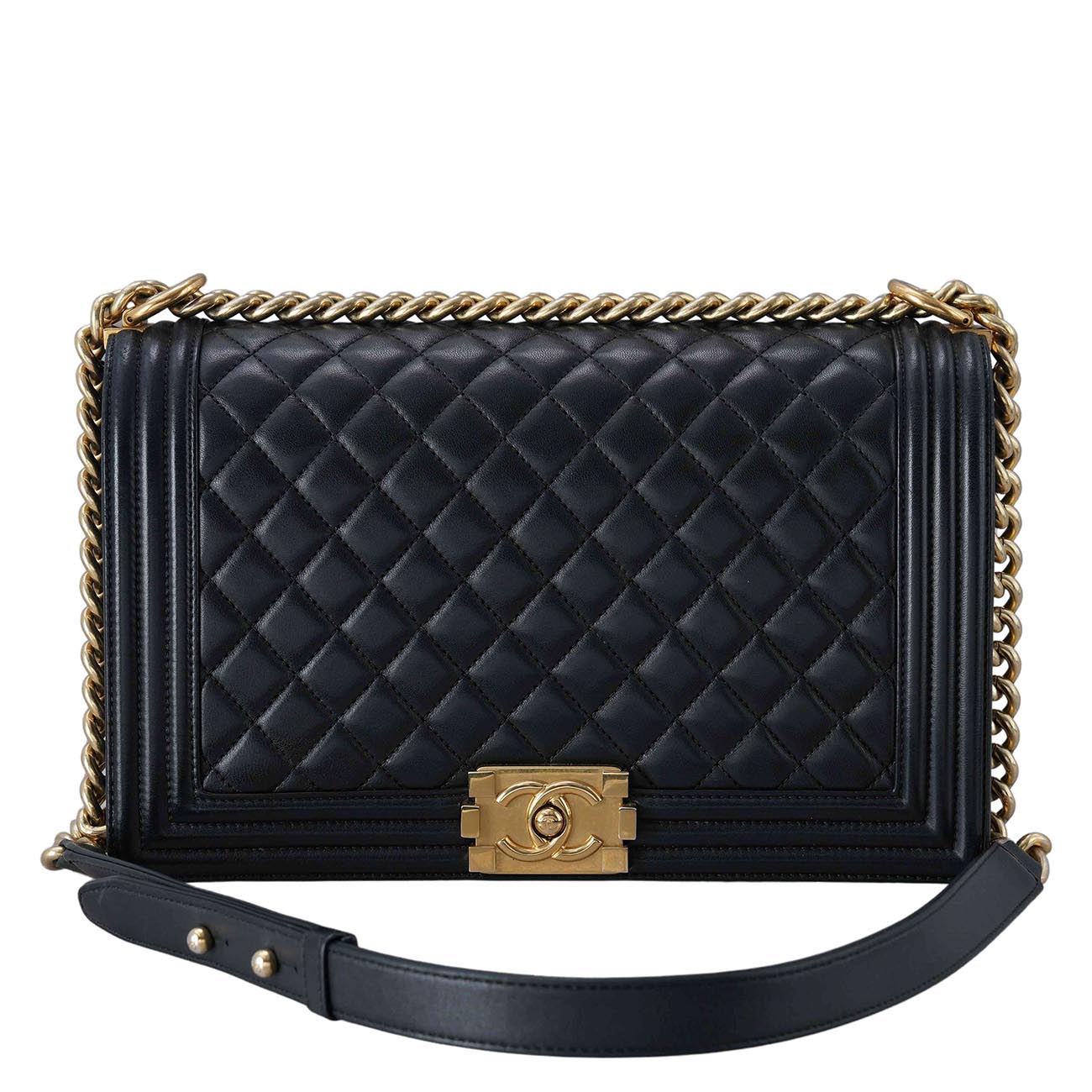 CHANEL(USED)샤넬 램스킨 보이샤넬 뉴미듐 플랩백