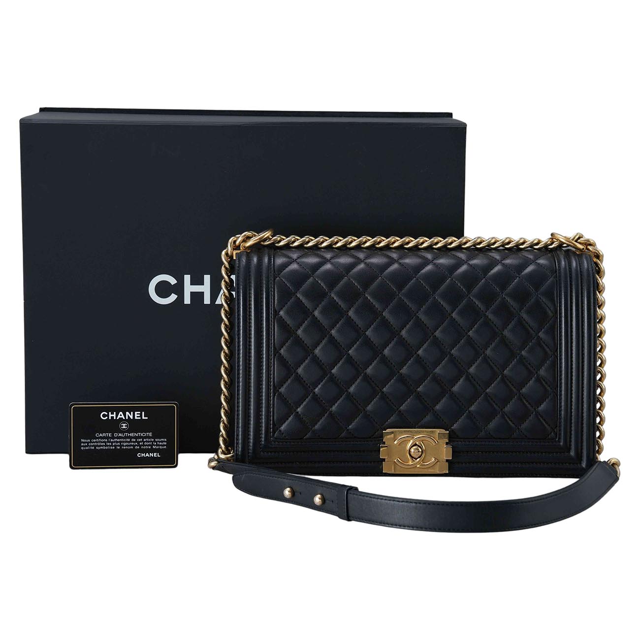 CHANEL(USED)샤넬 램스킨 보이샤넬 뉴미듐 플랩백