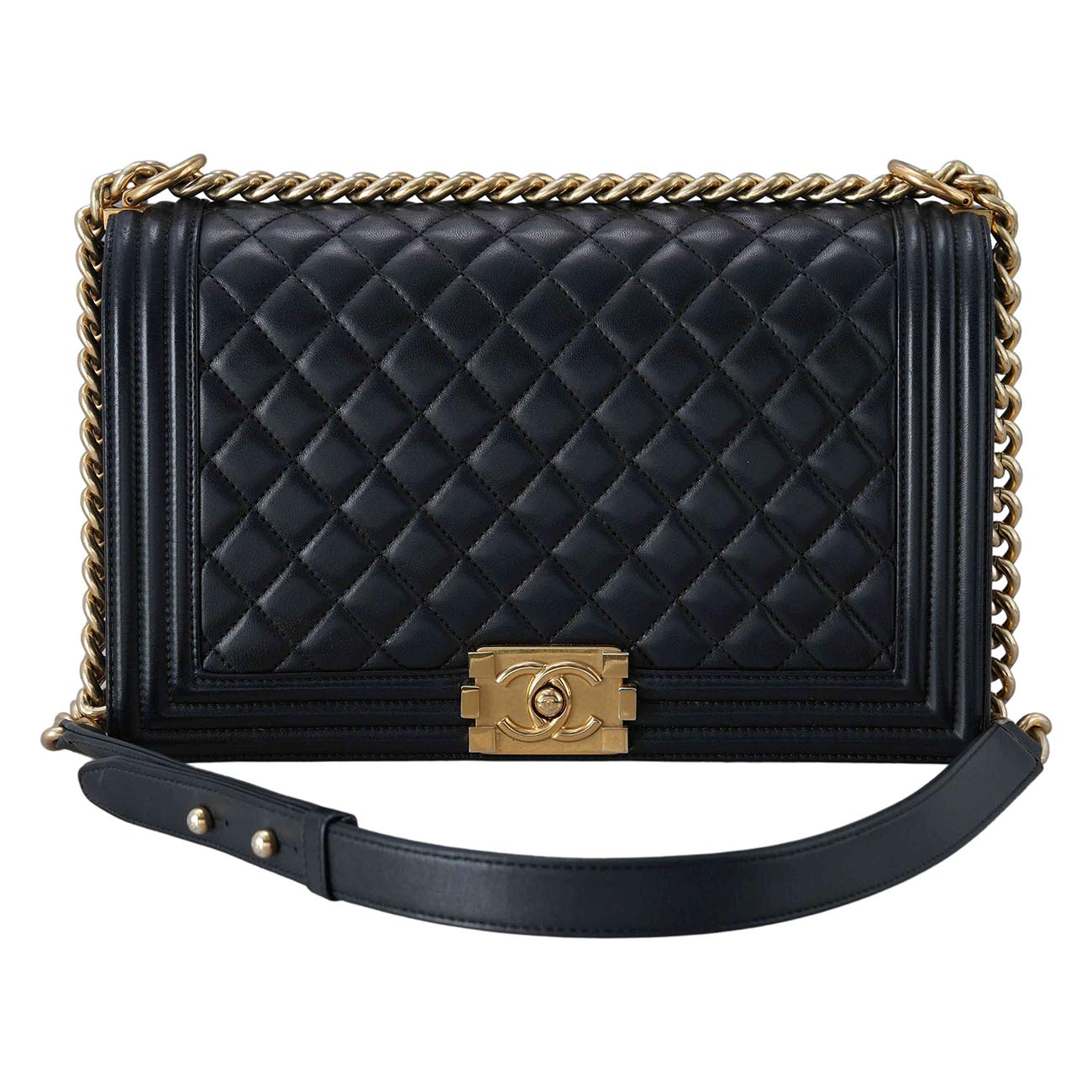 CHANEL(USED)샤넬 램스킨 보이샤넬 뉴미듐 플랩백