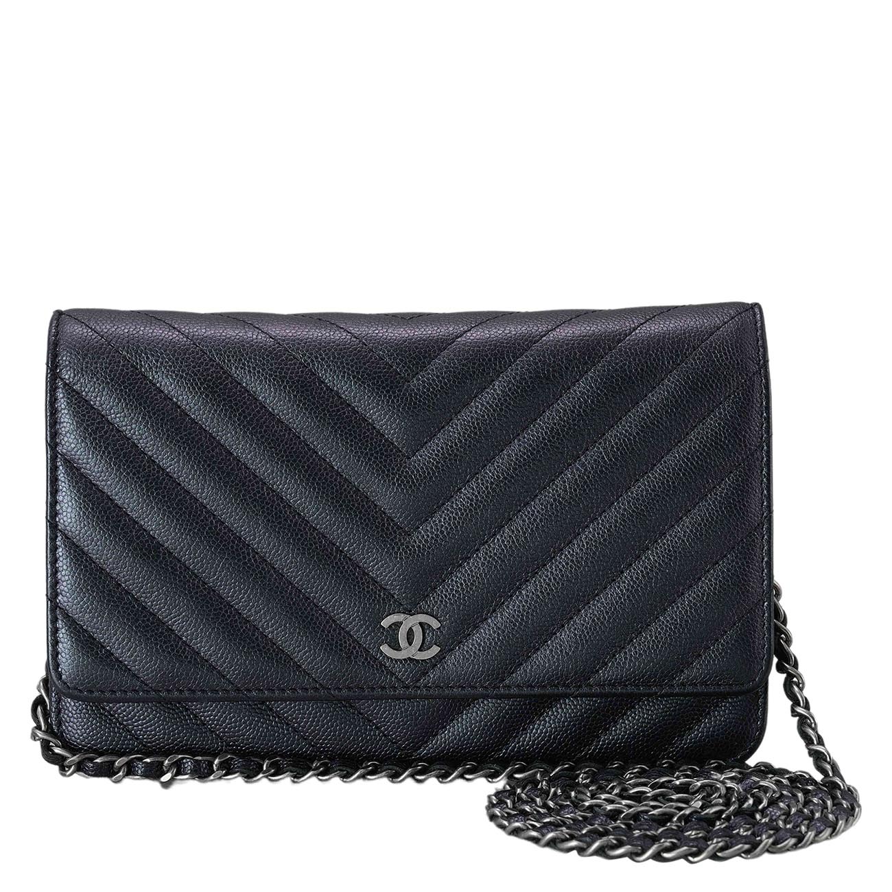 CHANEL(USED)샤넬 캐비어 쉐브론 클래식 WOC