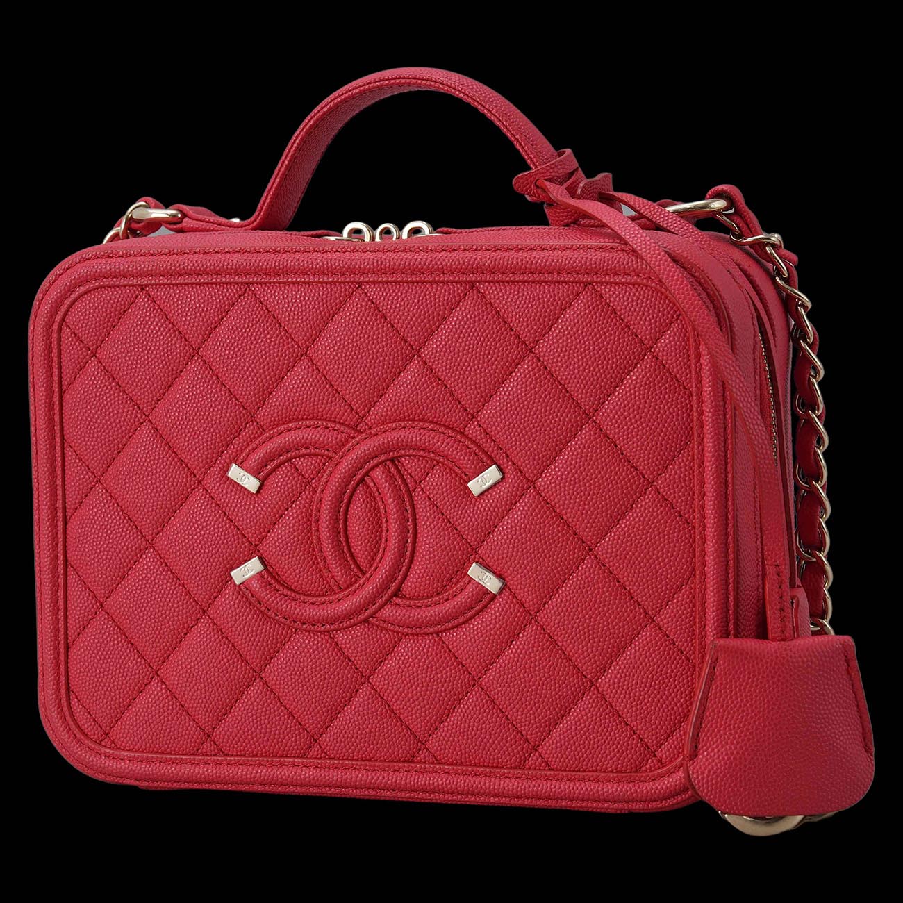 CHANEL(USED)샤넬 코스매틱 토트 겸 숄더백
