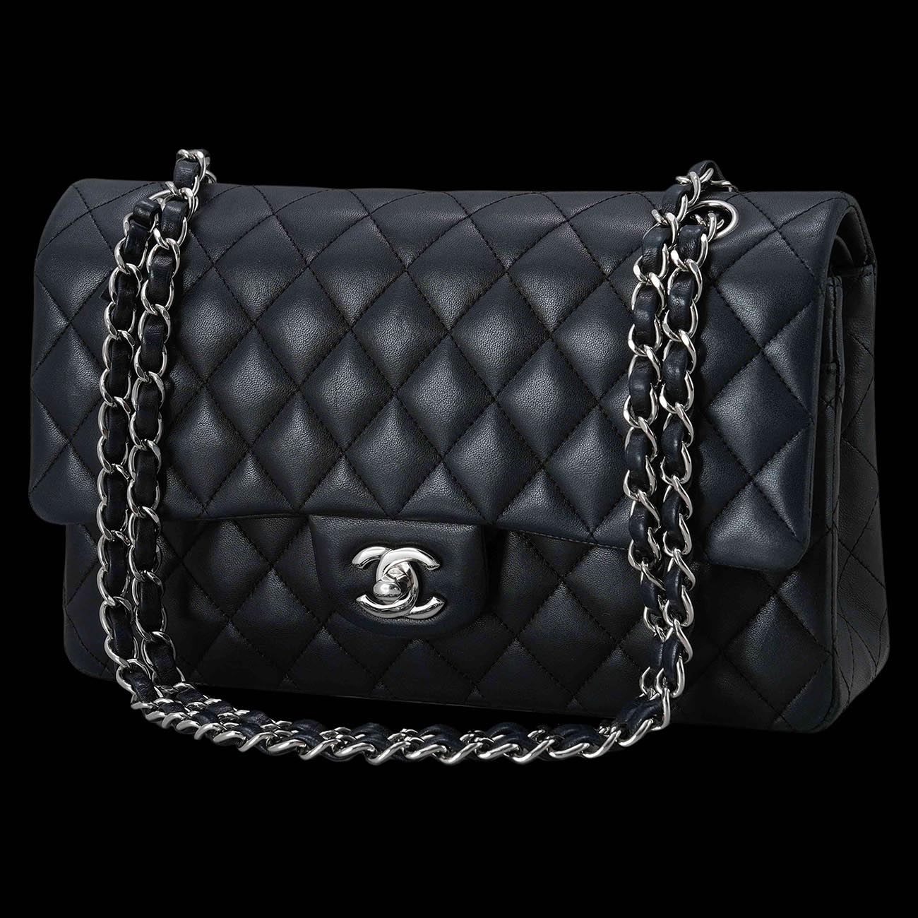 CHANEL(USED)샤넬 램스킨 클래식 미듐 플랩백