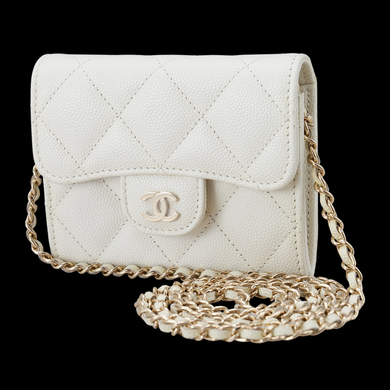 CHANEL(USED)샤넬 캐비어 동전 체인백
