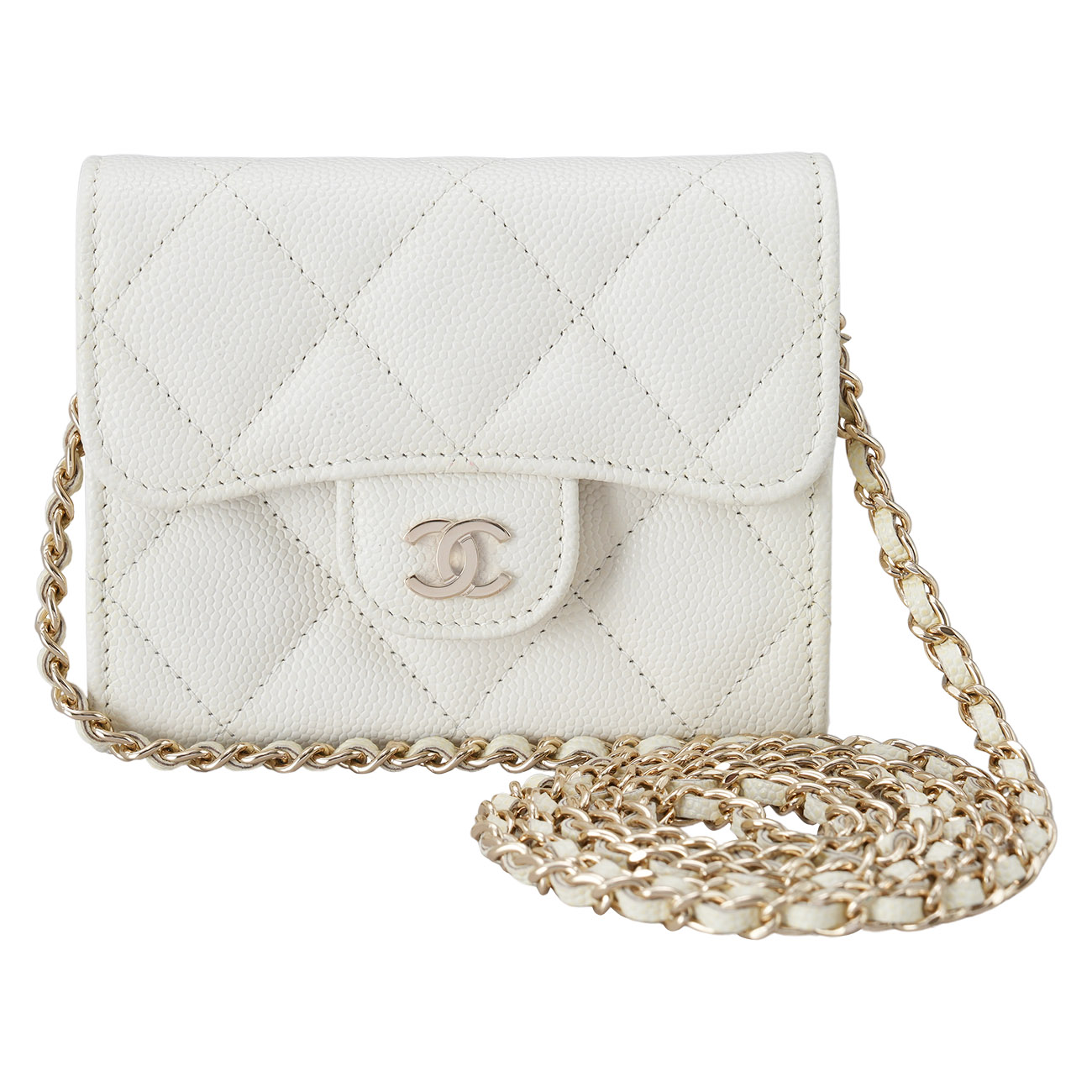 CHANEL(USED)샤넬 캐비어 동전 체인백