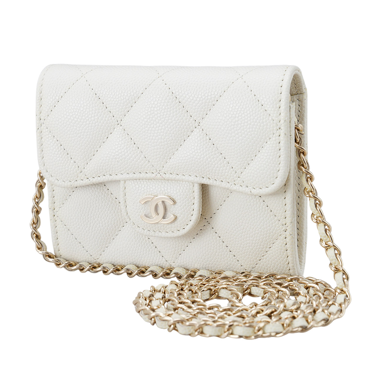 CHANEL(USED)샤넬 캐비어 동전 체인백