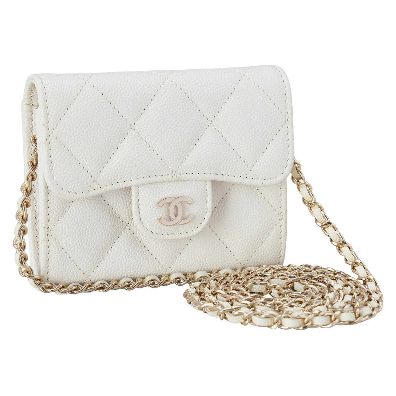 CHANEL(USED)샤넬 캐비어 동전 체인백