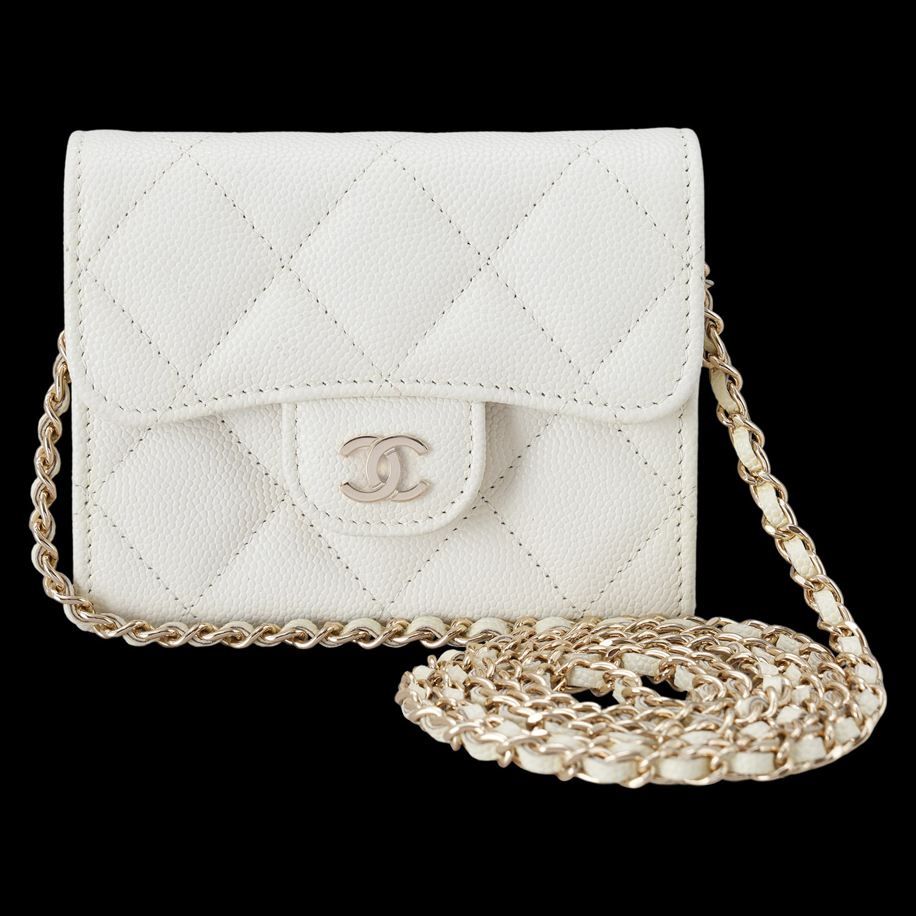 CHANEL(USED)샤넬 캐비어 동전 체인백