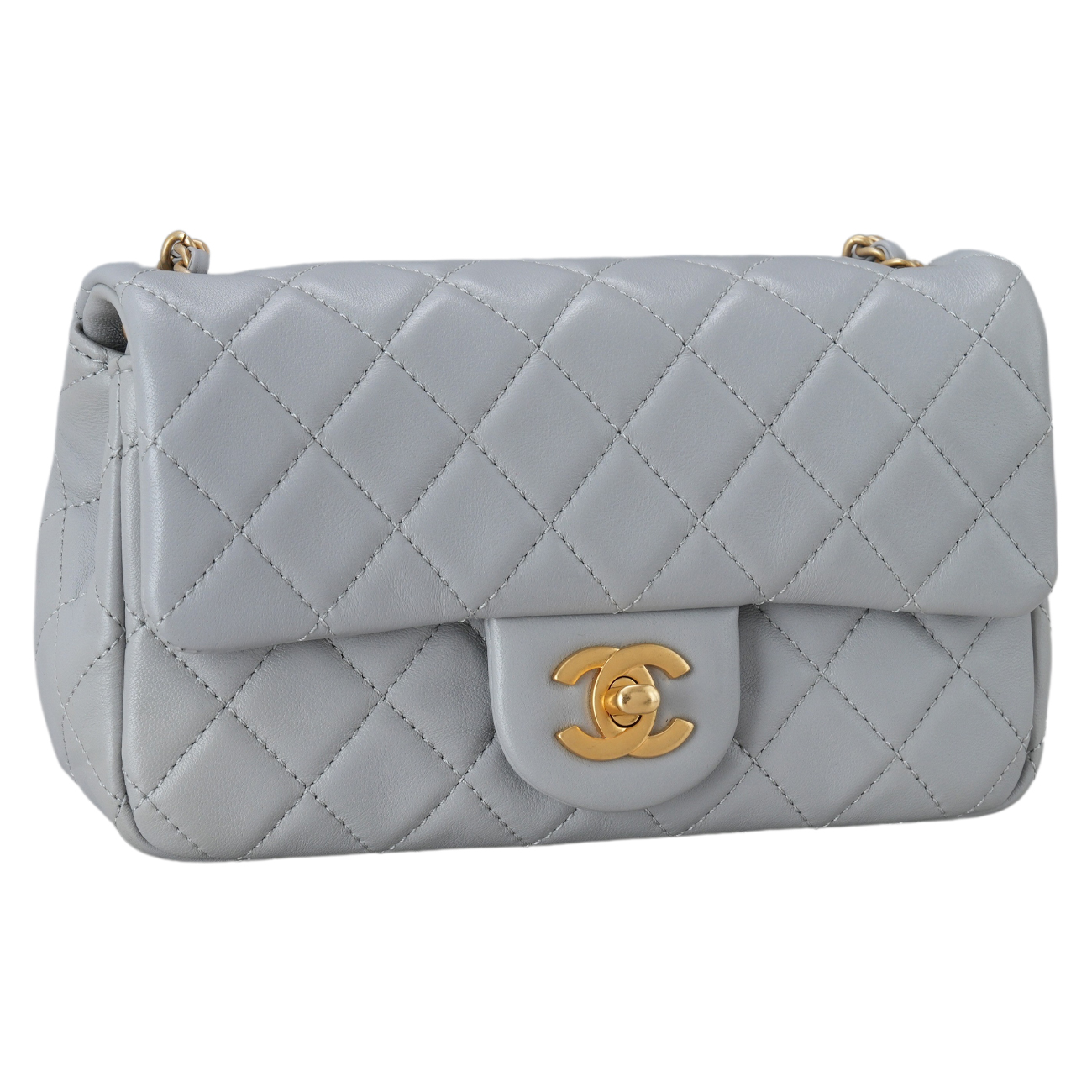 CHANEL(USED)샤넬 램스킨 뉴미니 골든볼 플랩백