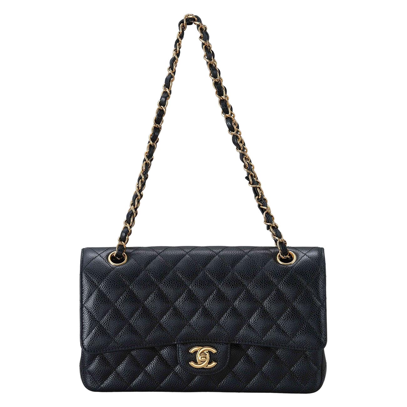 CHANEL(USED)샤넬 A01112 캐비어 클래식 미듐 플랩백