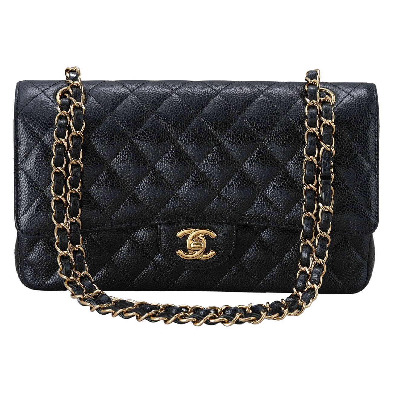 CHANEL(USED)샤넬 A01112 캐비어 클래식 미듐 플랩백