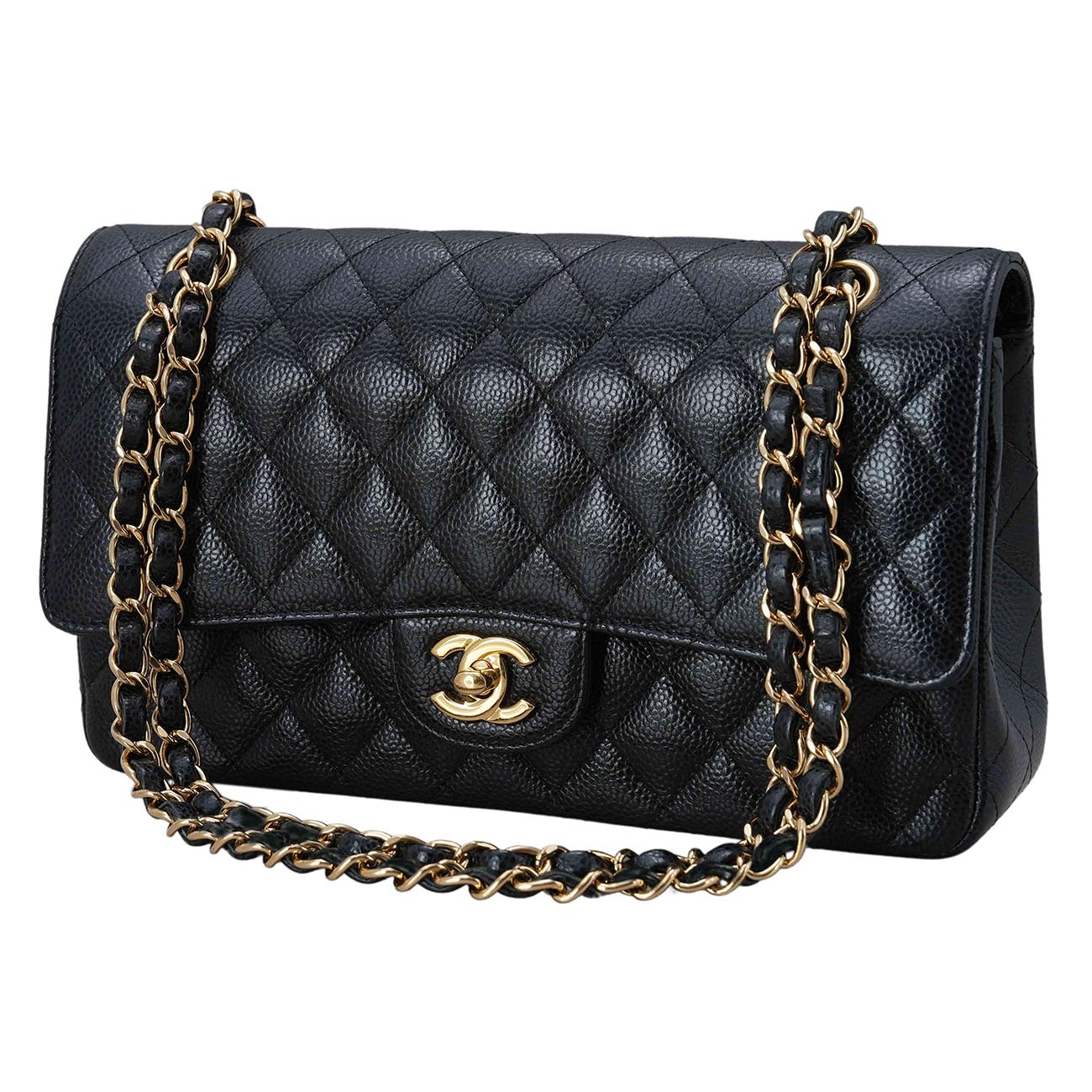CHANEL(USED)샤넬 A01112 캐비어 클래식 미듐 플랩백