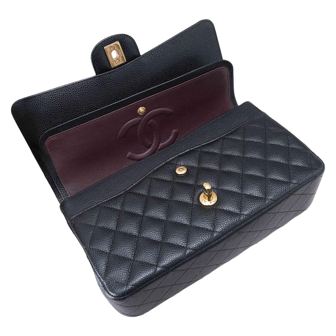 CHANEL(USED)샤넬 A01112 캐비어 클래식 미듐 플랩백