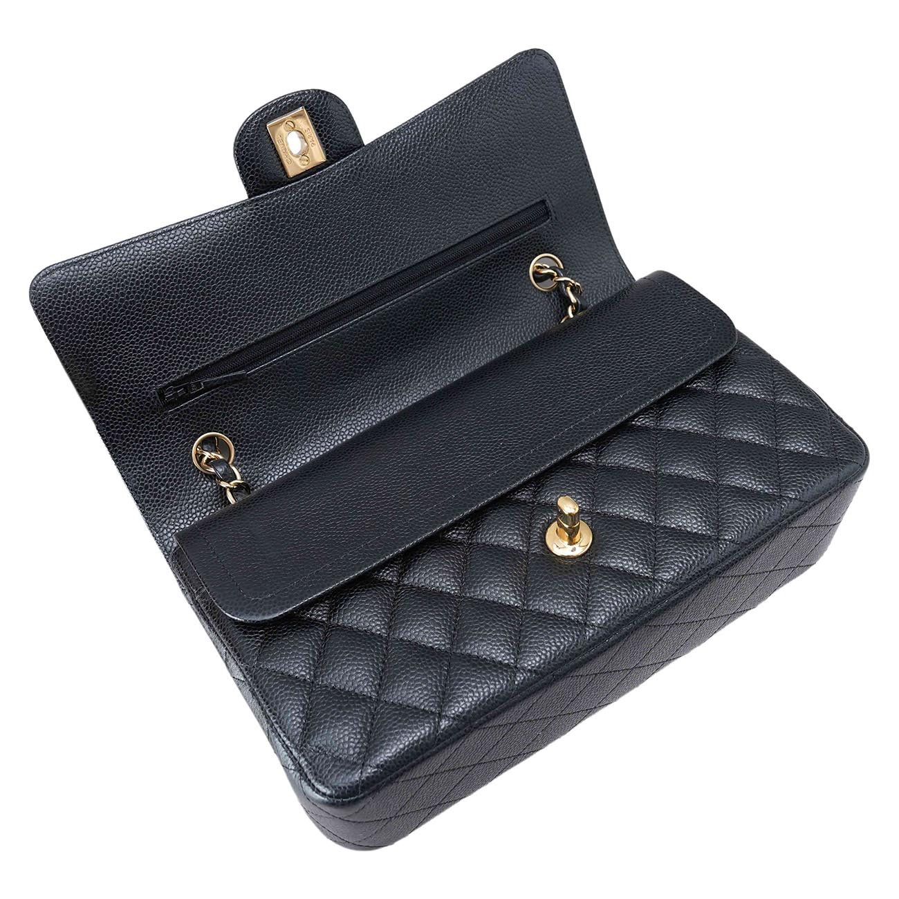 CHANEL(USED)샤넬 A01112 캐비어 클래식 미듐 플랩백
