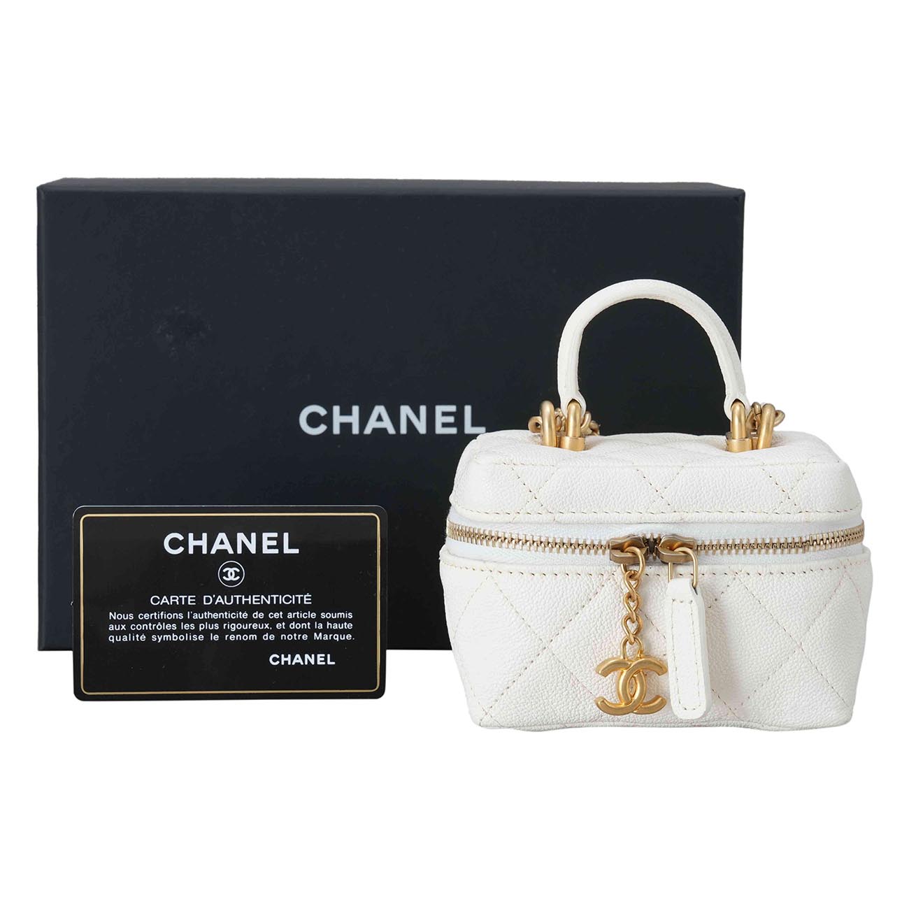 CHANEL(USED)샤넬 AP2194 베니티 탑핸들 미니 체인백