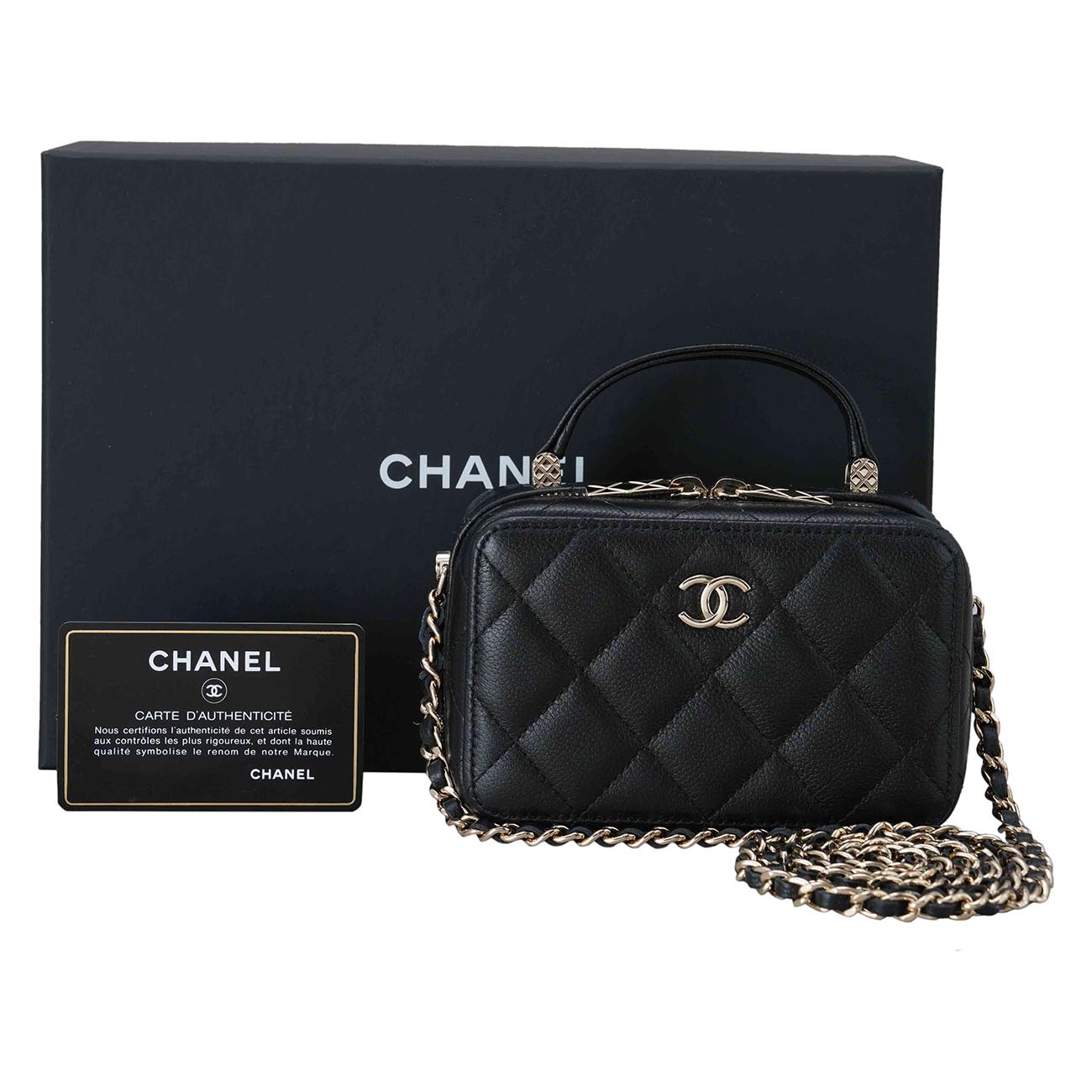 CHANEL(USED)샤넬 AP2634 베니티 코스메틱 직사각 체인백
