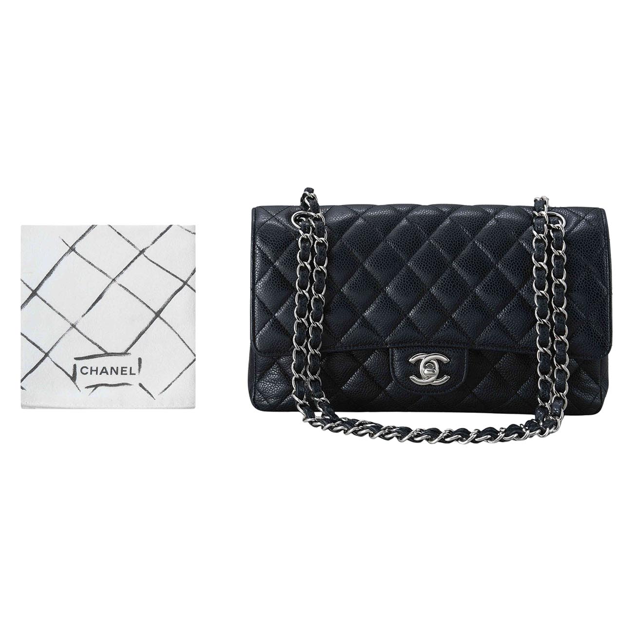 CHANEL(USED)샤넬 캐비어 클래식 미듐 플랩백