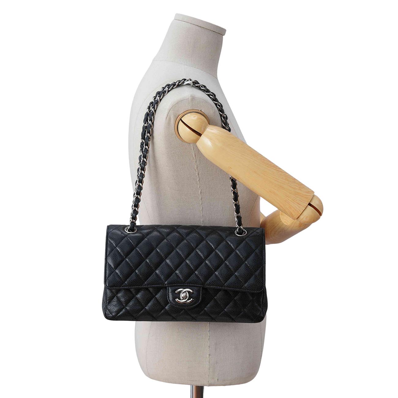 CHANEL(USED)샤넬 캐비어 클래식 미듐 플랩백
