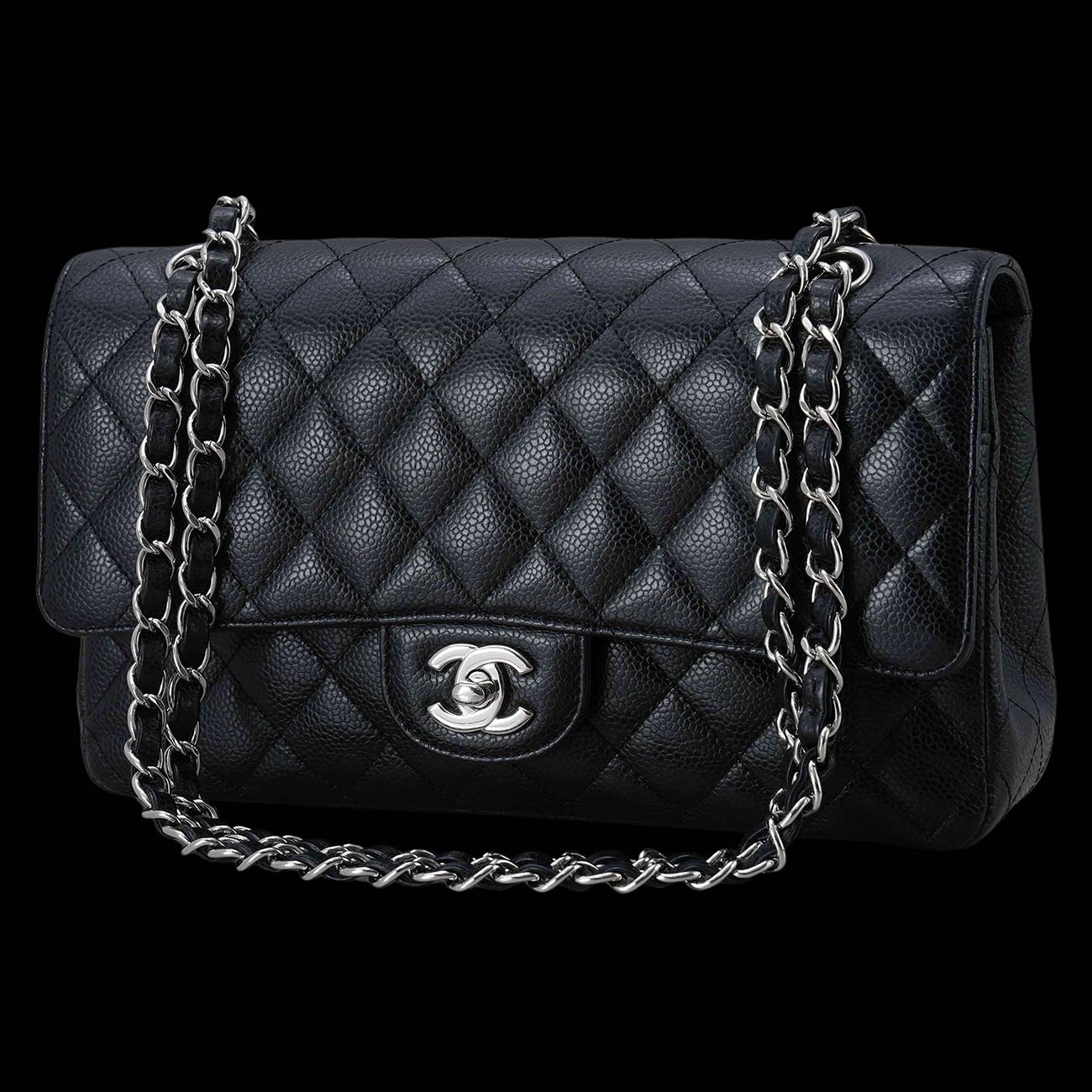 CHANEL(USED)샤넬 캐비어 클래식 미듐 플랩백