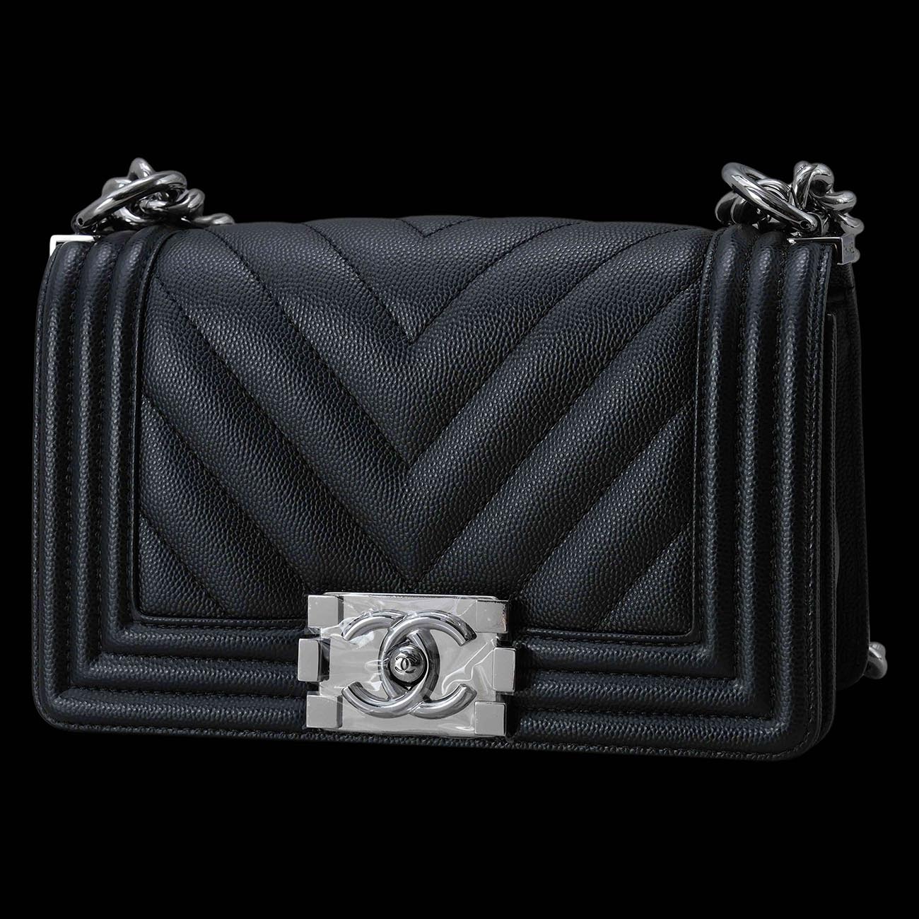 CHANEL(USED)샤넬 보이샤넬 쉐브론 캐비어 스몰