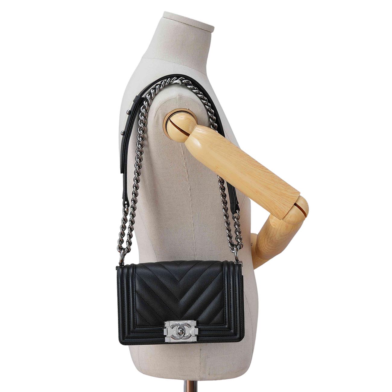 CHANEL(USED)샤넬 보이샤넬 쉐브론 캐비어 스몰