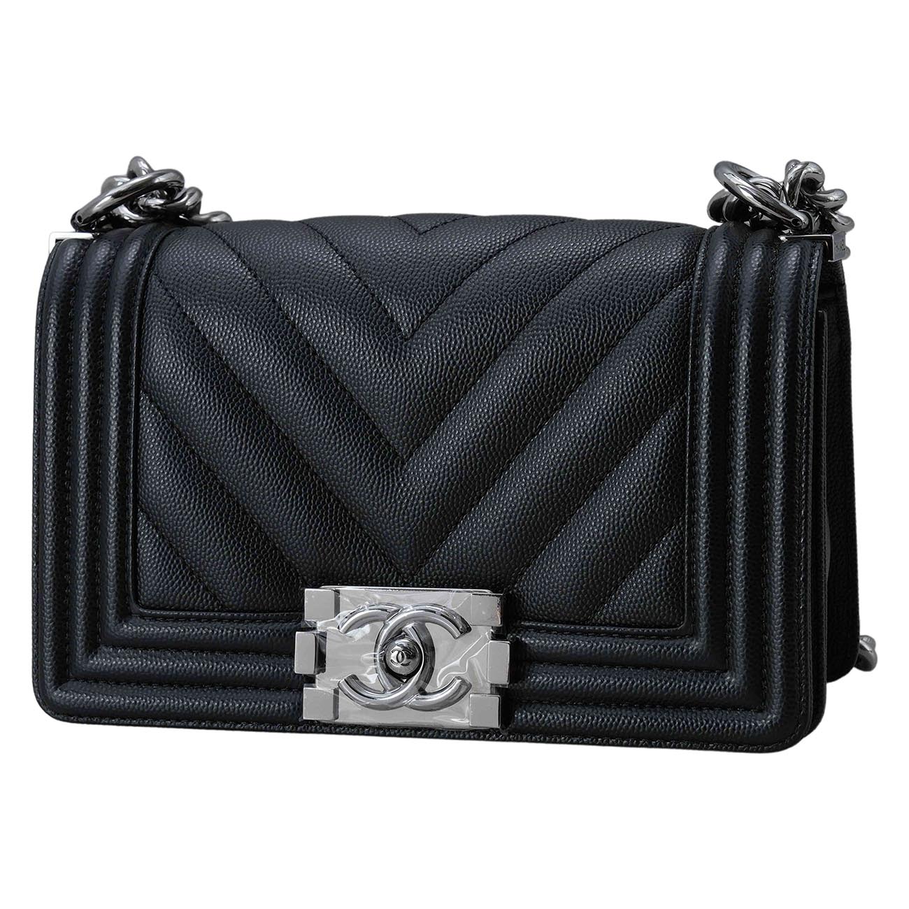 CHANEL(USED)샤넬 보이샤넬 쉐브론 캐비어 스몰